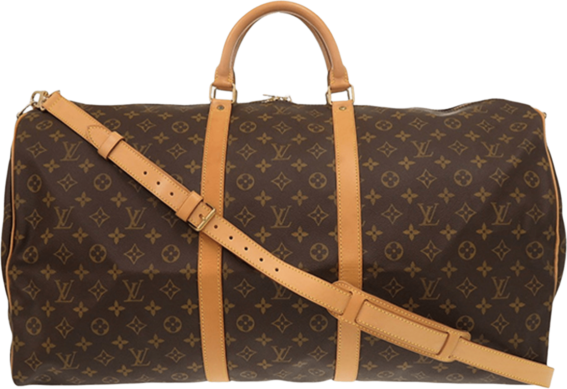 Louis Vuitton Monogram Keepall Bandouliere 60, från Luxclusif, i färgen brown.