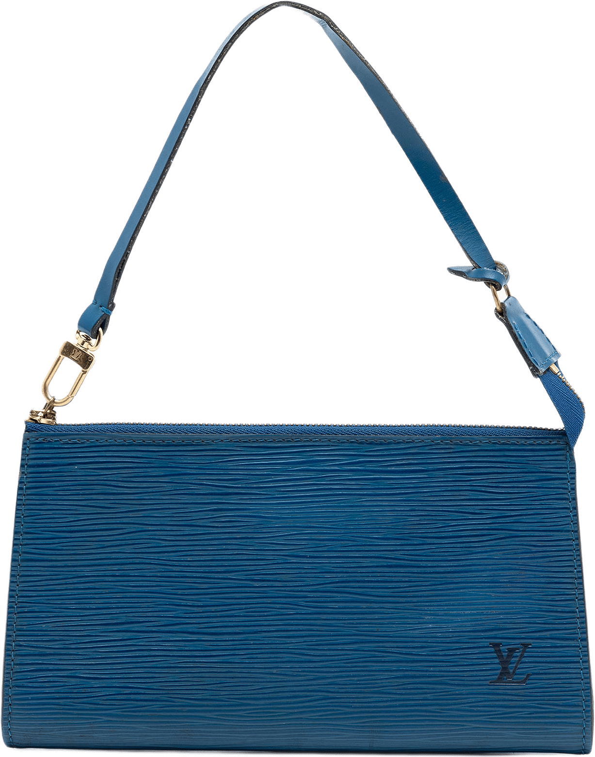 Louis Vuitton Epi Pochette Accessoires, från Luxclusif, i färgen blue.