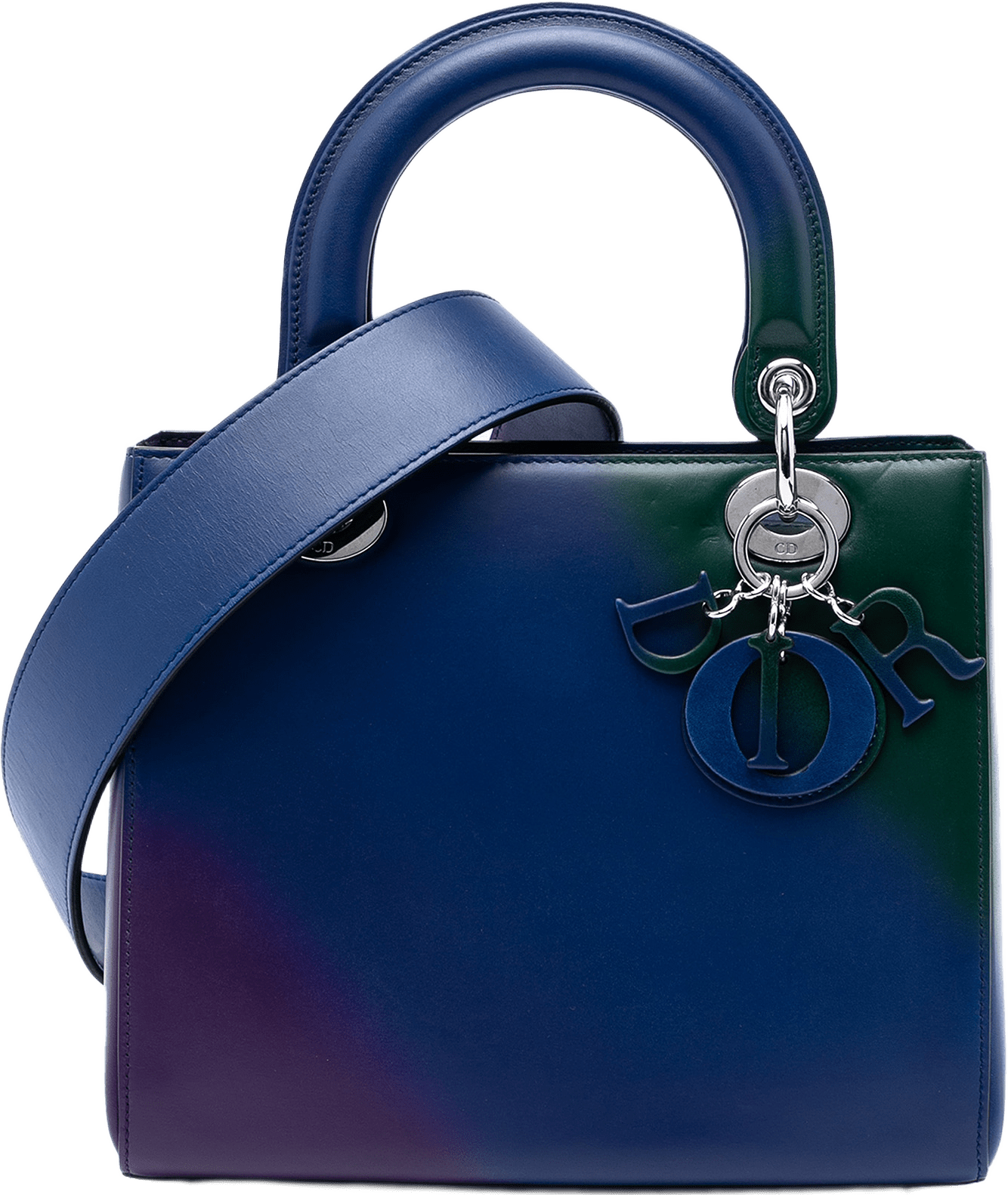 Dior Medium Ombre Calfskin Lady Dior, från Luxclusif, i färgen blue.