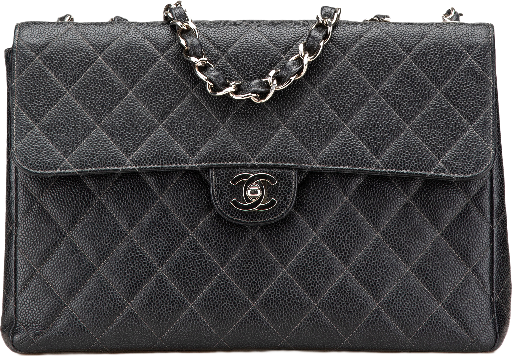 Chanel Jumbo Quilted Caviar Single Flap