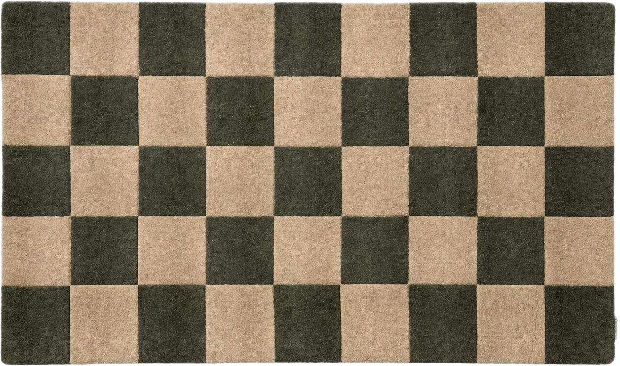 Dörrmatta Square, från Classic Collection, i färgen forest green / natural.