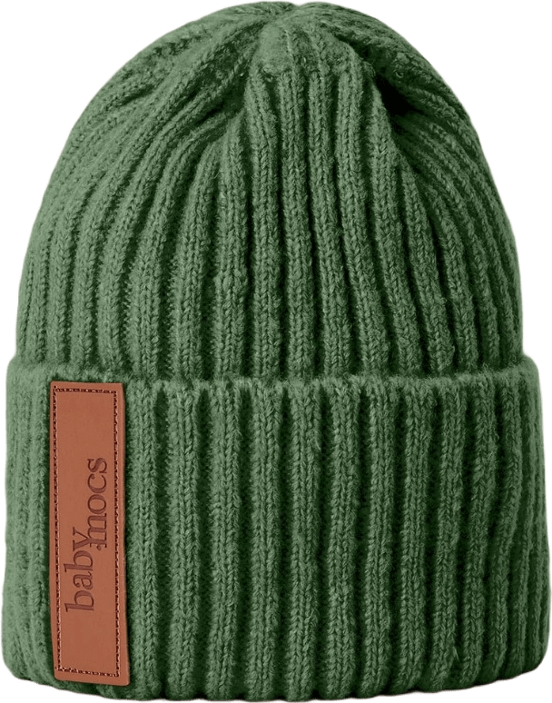 Beanie, från BabyMocs, i färgen green.