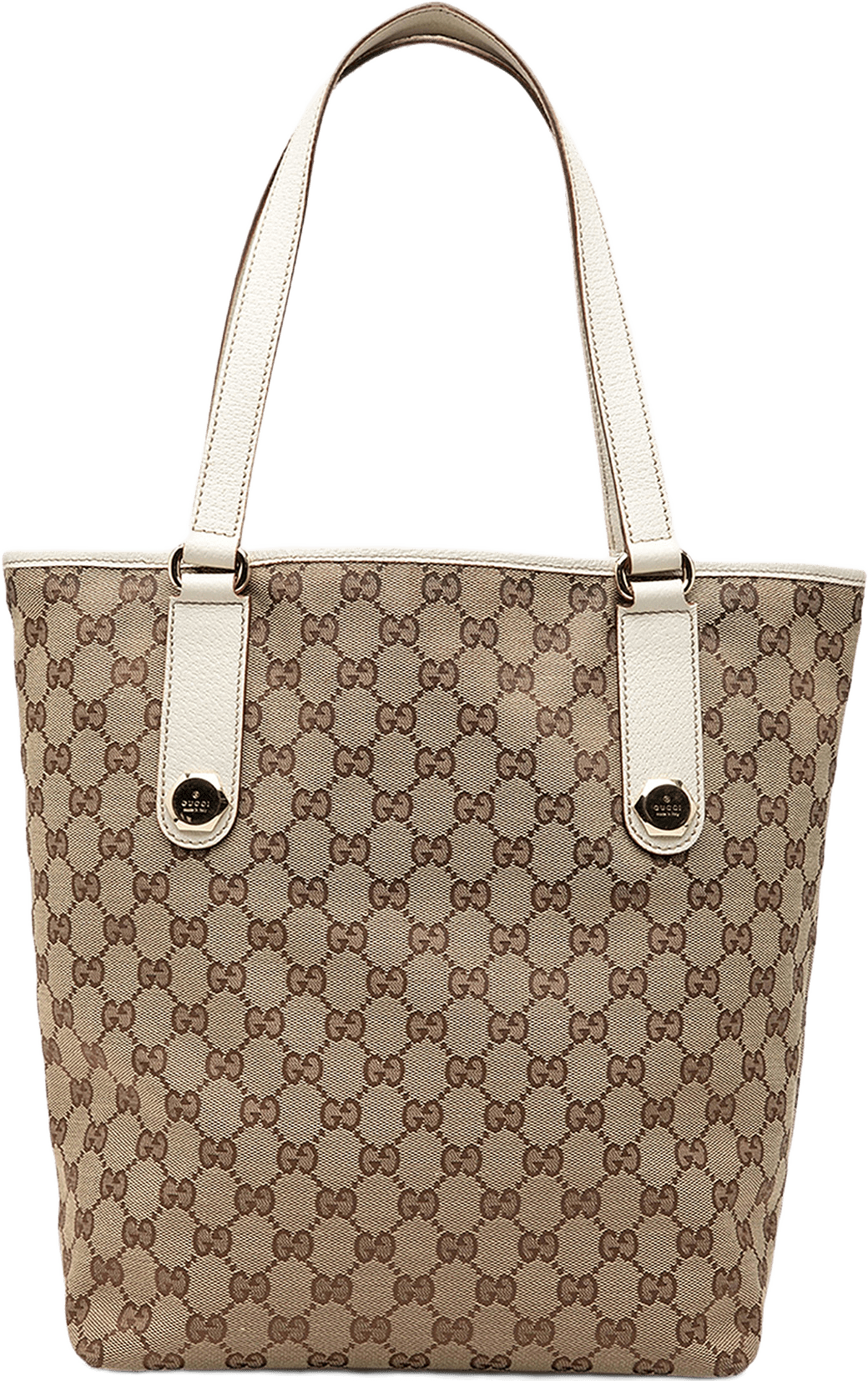 Gucci Gg Canvas Charmy Tote, från Luxclusif, i färgen beige.