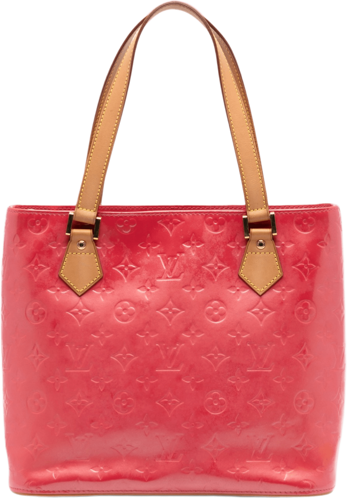 Louis Vuitton Monogram Vernis Houston, från Luxclusif, i färgen pink.