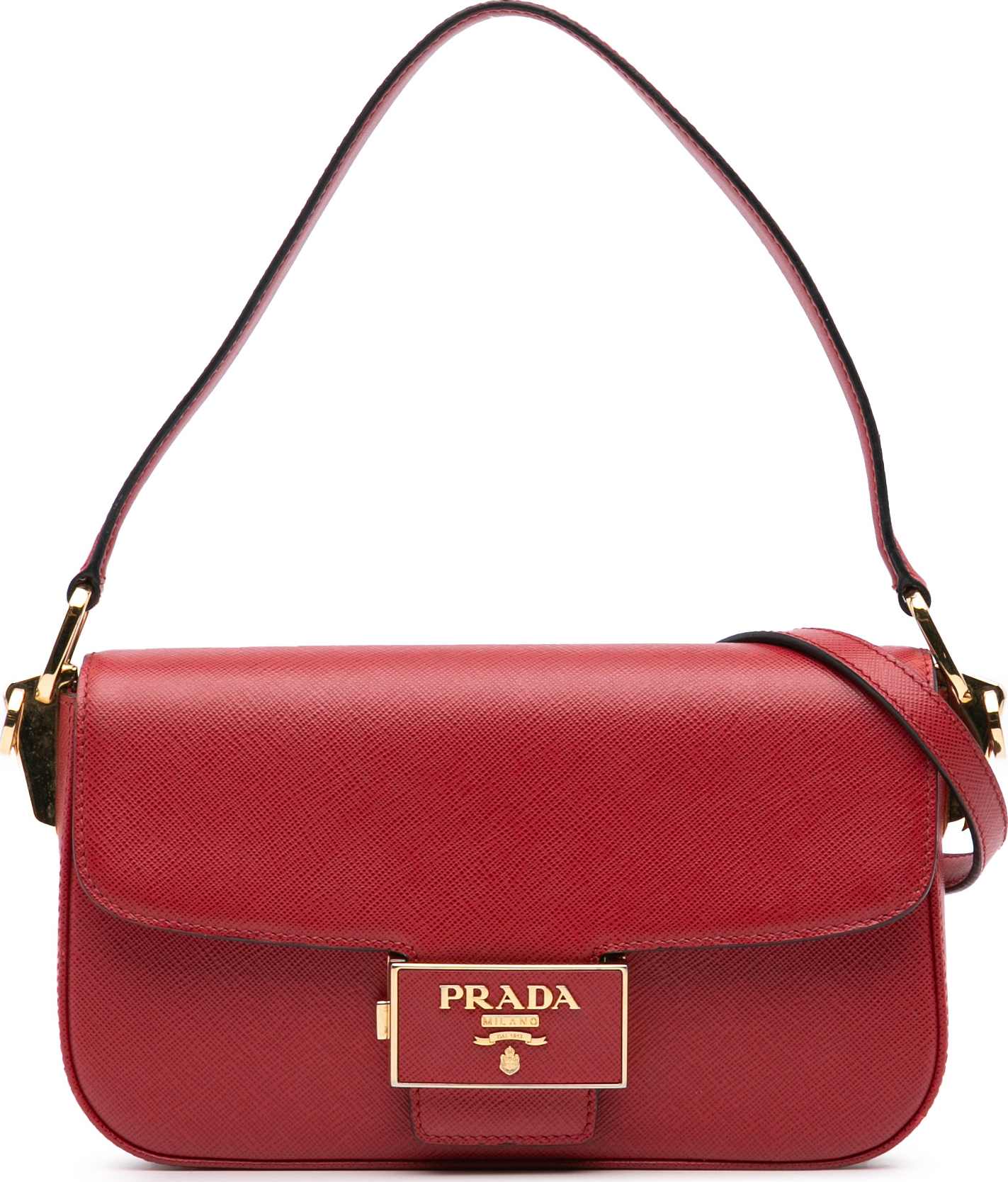 Prada Saffiano Lux Embleme Satchel