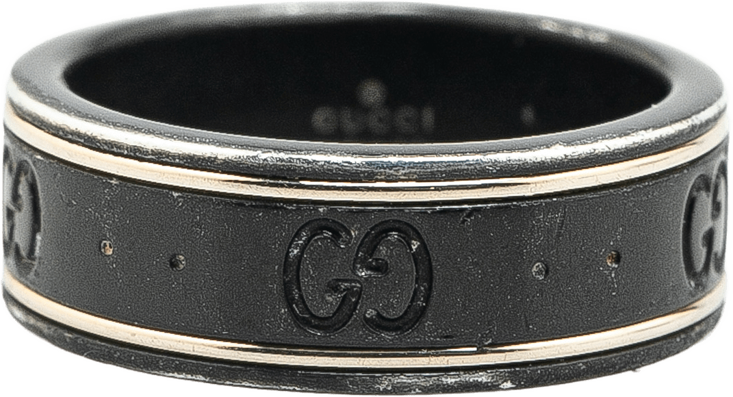 Gucci 18k White Gold Icon Thin Band Ring