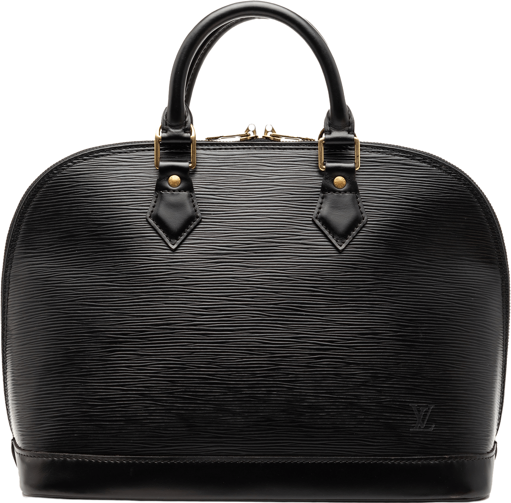 Louis Vuitton Epi Alma Pm, från Luxclusif, i färgen black.