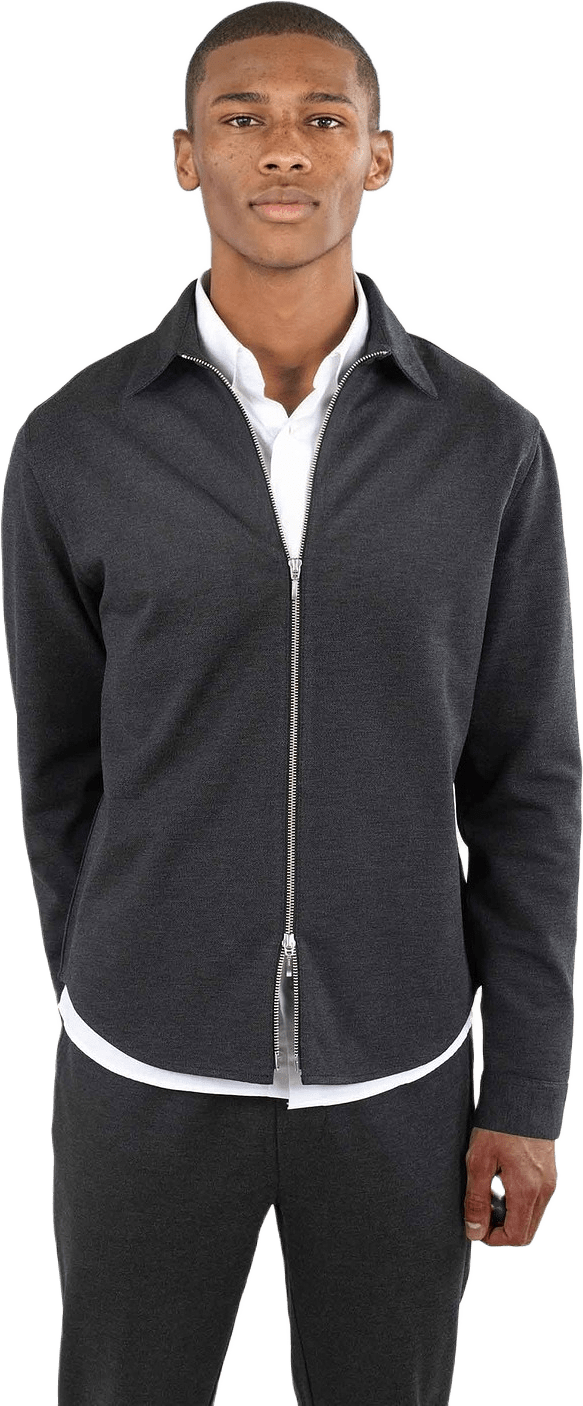 Aden Superior Stretch Overshirt - Dark Grey