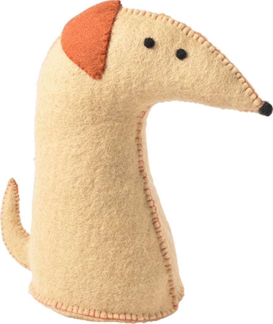 Dörrstopp Hund Beige, från Aveva Design, i färgen beige.