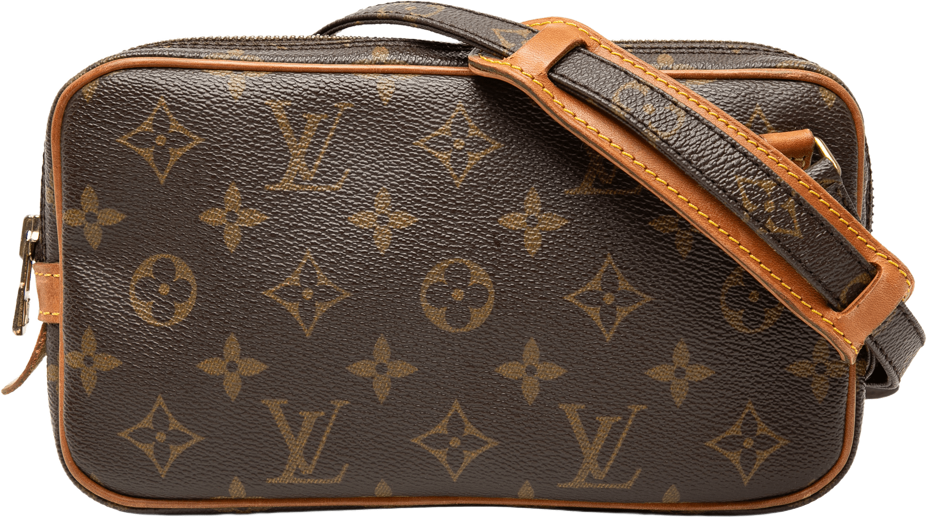 Louis Vuitton Monogram Pochette Marly Bandouliere, från Luxclusif, i färgen brown.