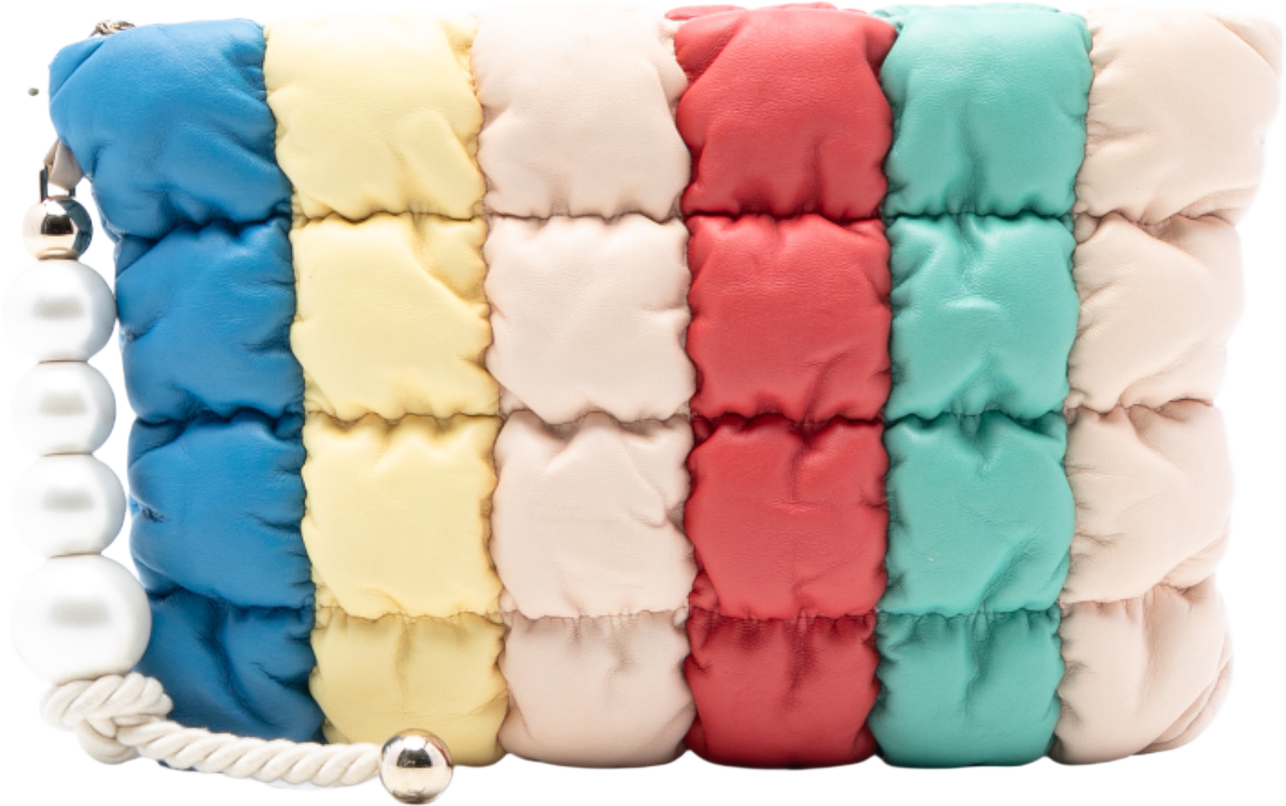 Chanel Cc Multicolore Padded Lambskin Faux Pearl Clutch, från Luxclusif, i färgen multi.