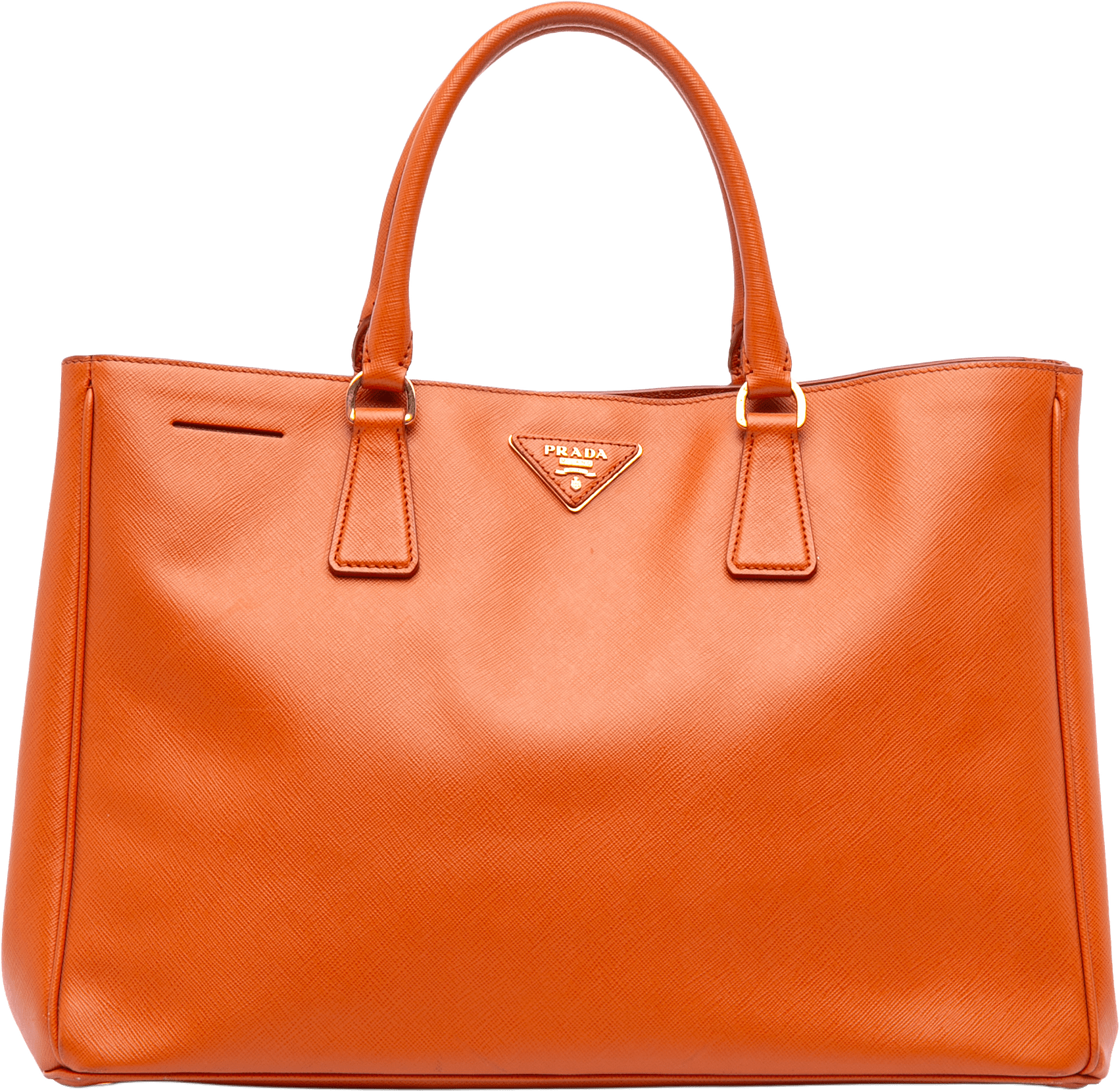 Prada Large Saffiano Lux Galleria Tote, från Luxclusif, i färgen orange.