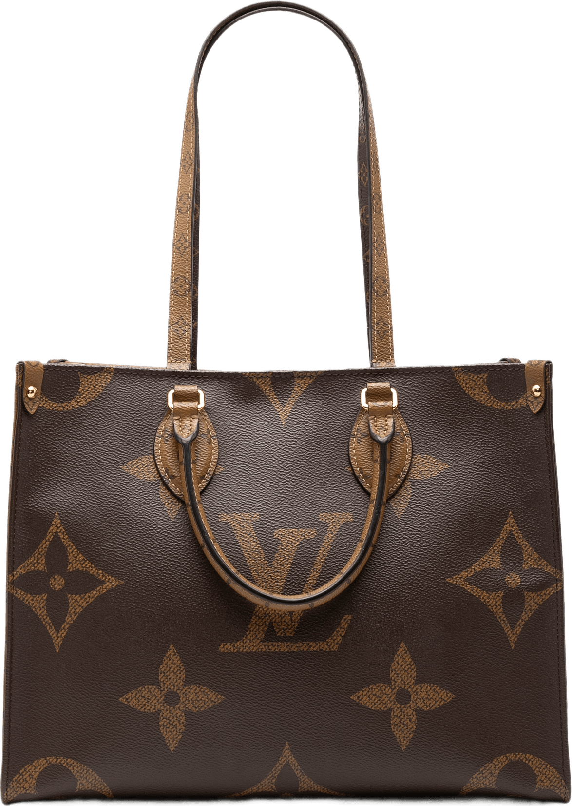 Louis Vuitton Monogram Reverse Giant Onthego Mm, från Luxclusif, i färgen brun.