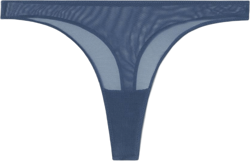 Mesh Thong, från Understatement, i färgen faded blue.