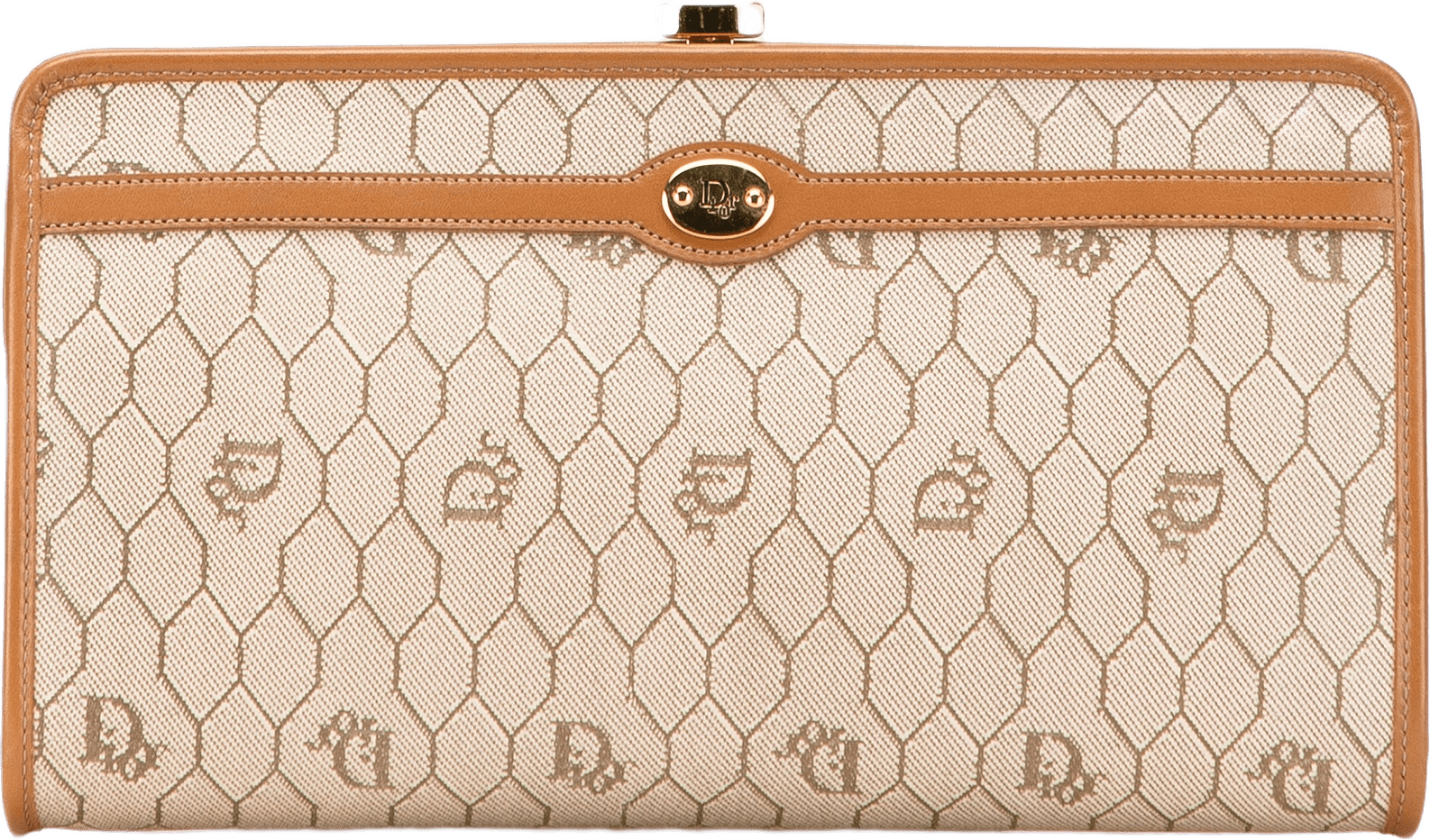 Dior Honeycomb Coated Canvas Clutch