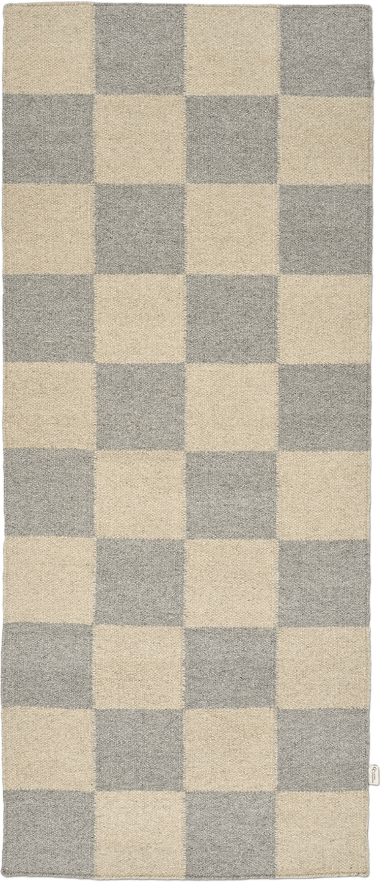 Gångmatta Squares 80x240 cm, från Classic Collection, i färgen grå/natur.
