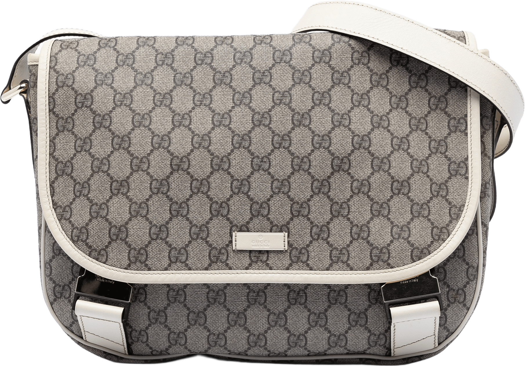 Gucci Gg Supreme Crossbody, från Luxclusif, i färgen beige.