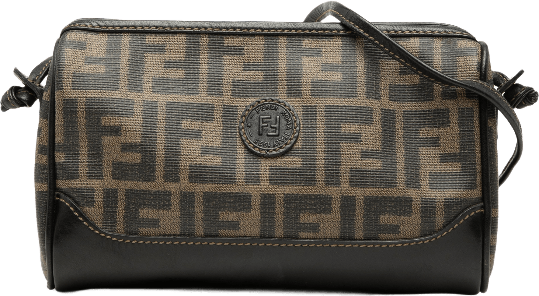 Fendi Zucca Coated Canvas Crossbody, från Luxclusif, i färgen brun.