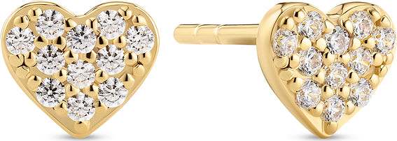 Örhänge Cuore, från Sif Jakobs Jewellery, i färgen 18k gold plated.