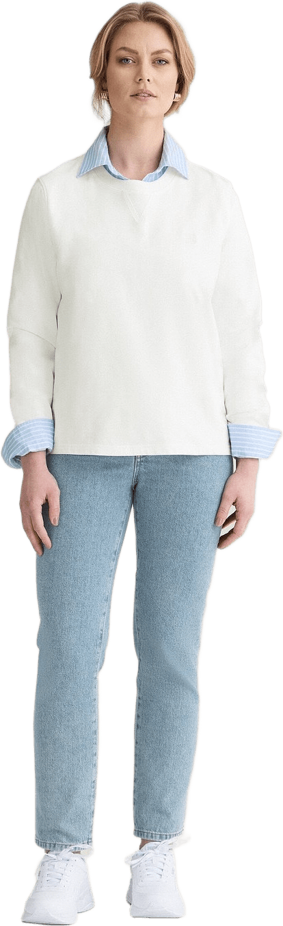 Collegetröja Ilse, från Newhouse, i färgen offwhite.