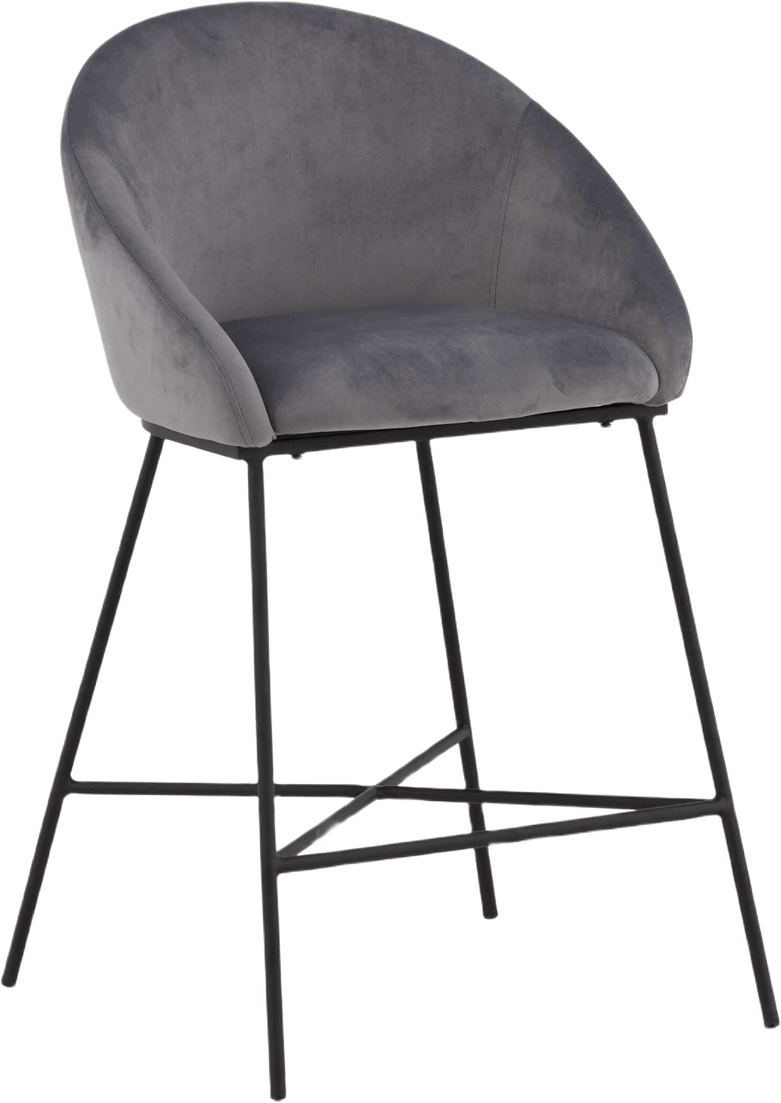 Velvet Barstol, från Venture Home, i färgen grå.