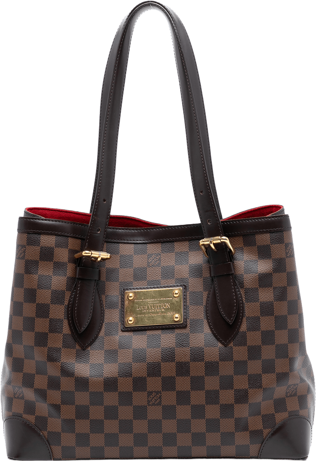 Louis Vuitton Damier Ebene Hampstead Mm, från Luxclusif, i färgen brown.