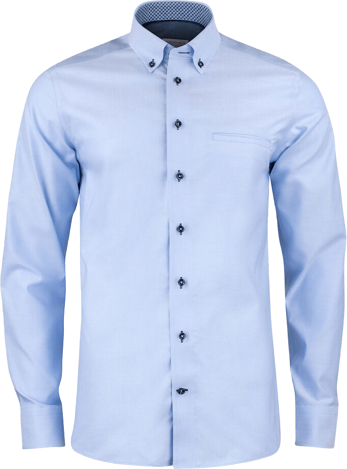 Rb121 Oxford Non-iron Regular, från J.Harvest & Frost, i färgen ljusblå.