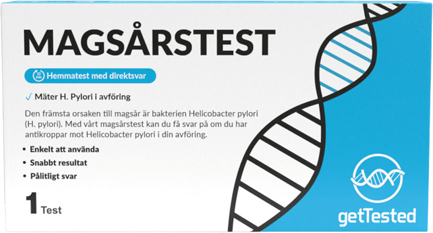 Magsårstest, från getTested.