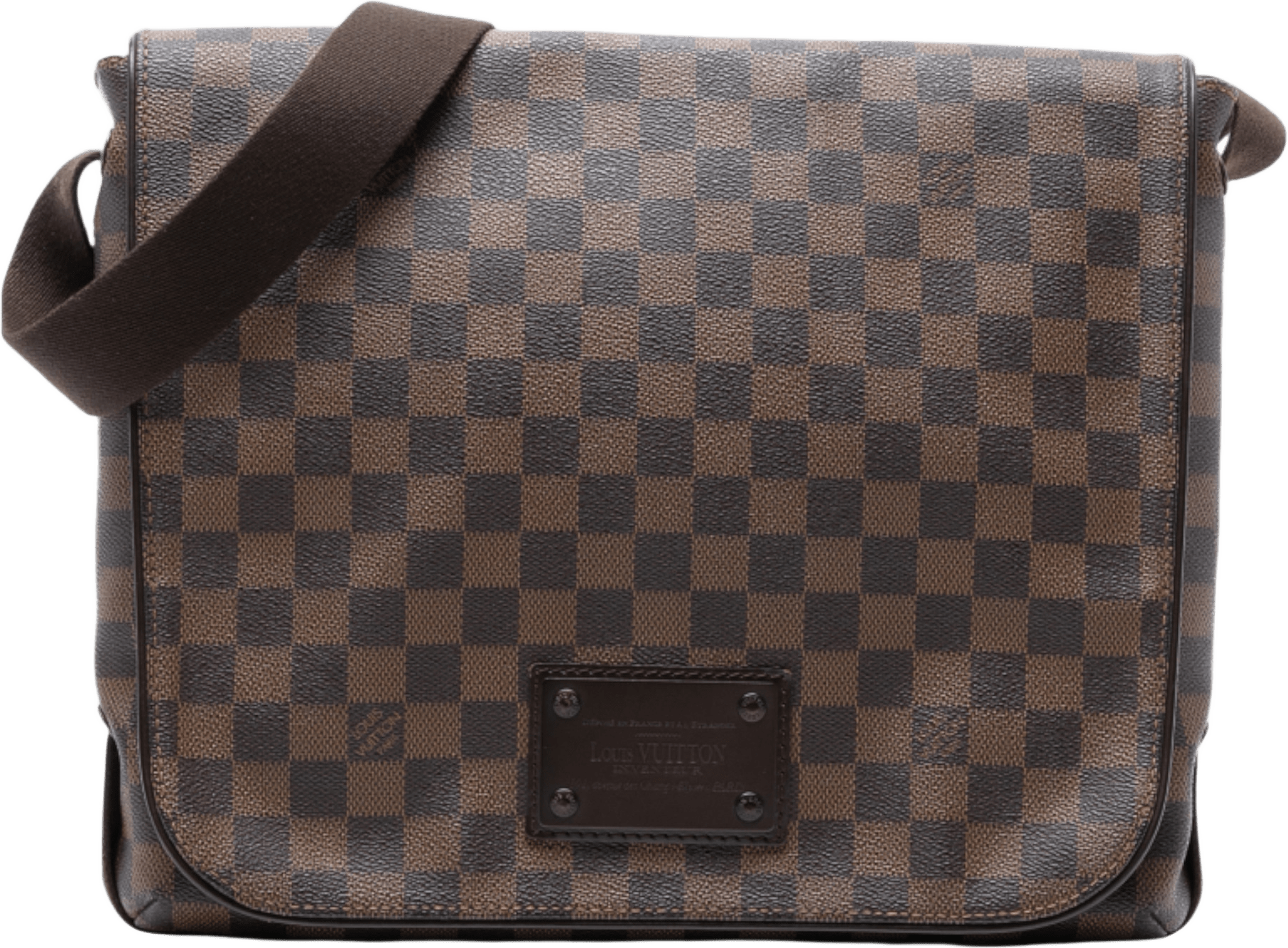 Louis Vuitton Damier Ebene Brooklyn Mm, från Luxclusif, i färgen brown.