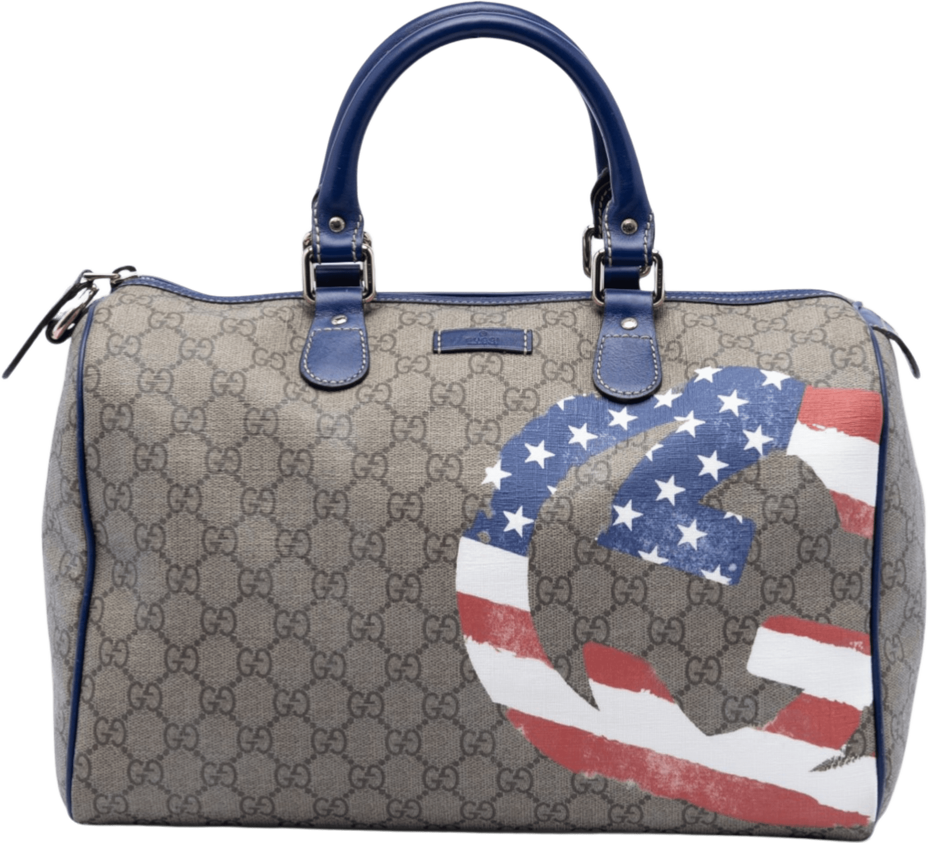 Gucci Unicef Medium Gg Supreme American Flag Joy Boston Bag, från Luxclusif, i färgen beige.
