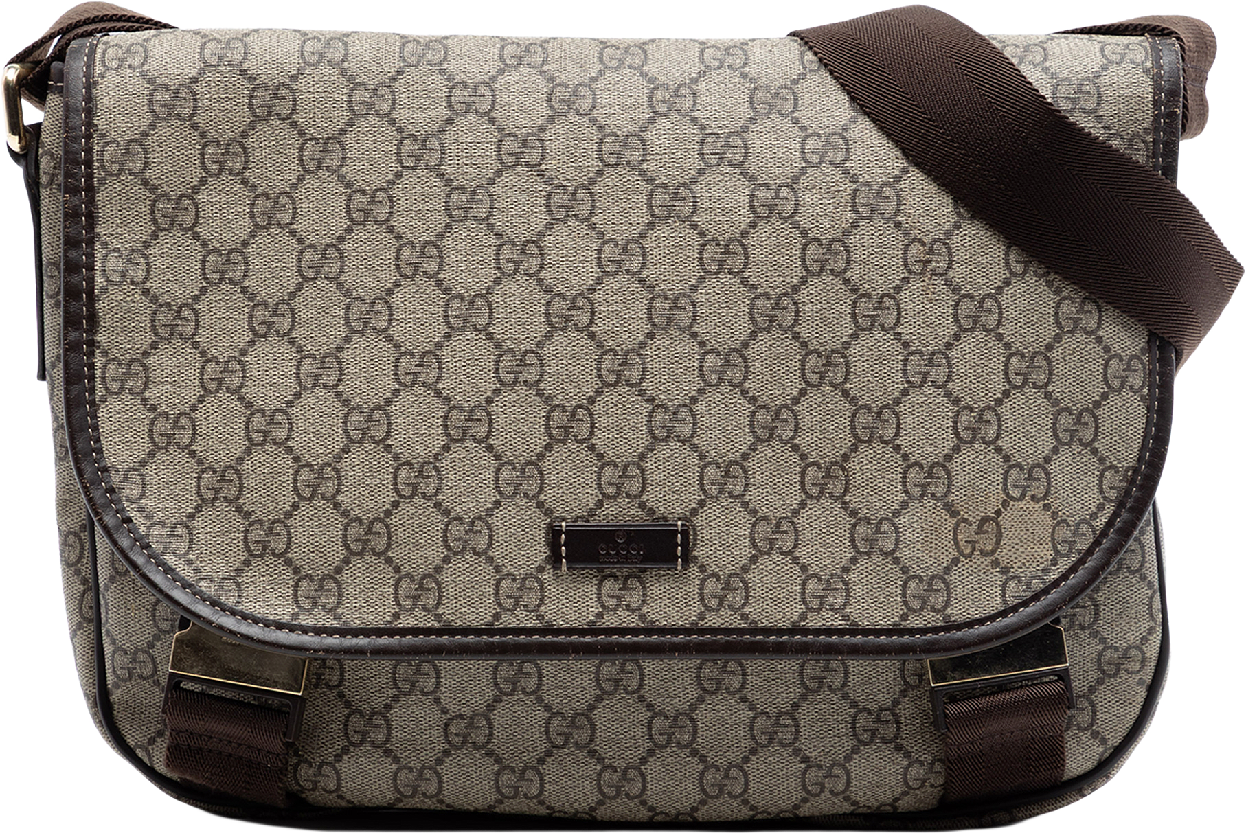 Gucci Gg Supreme Crossbody, från Luxclusif, i färgen beige.