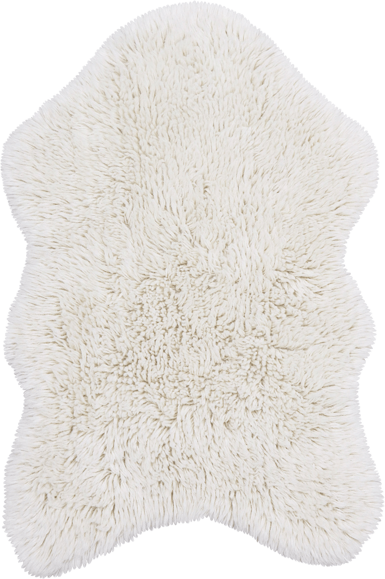 Tvättbar Ullmatta Woolable Woolly Grey, från LORENA CANALS, i färgen sheep white.