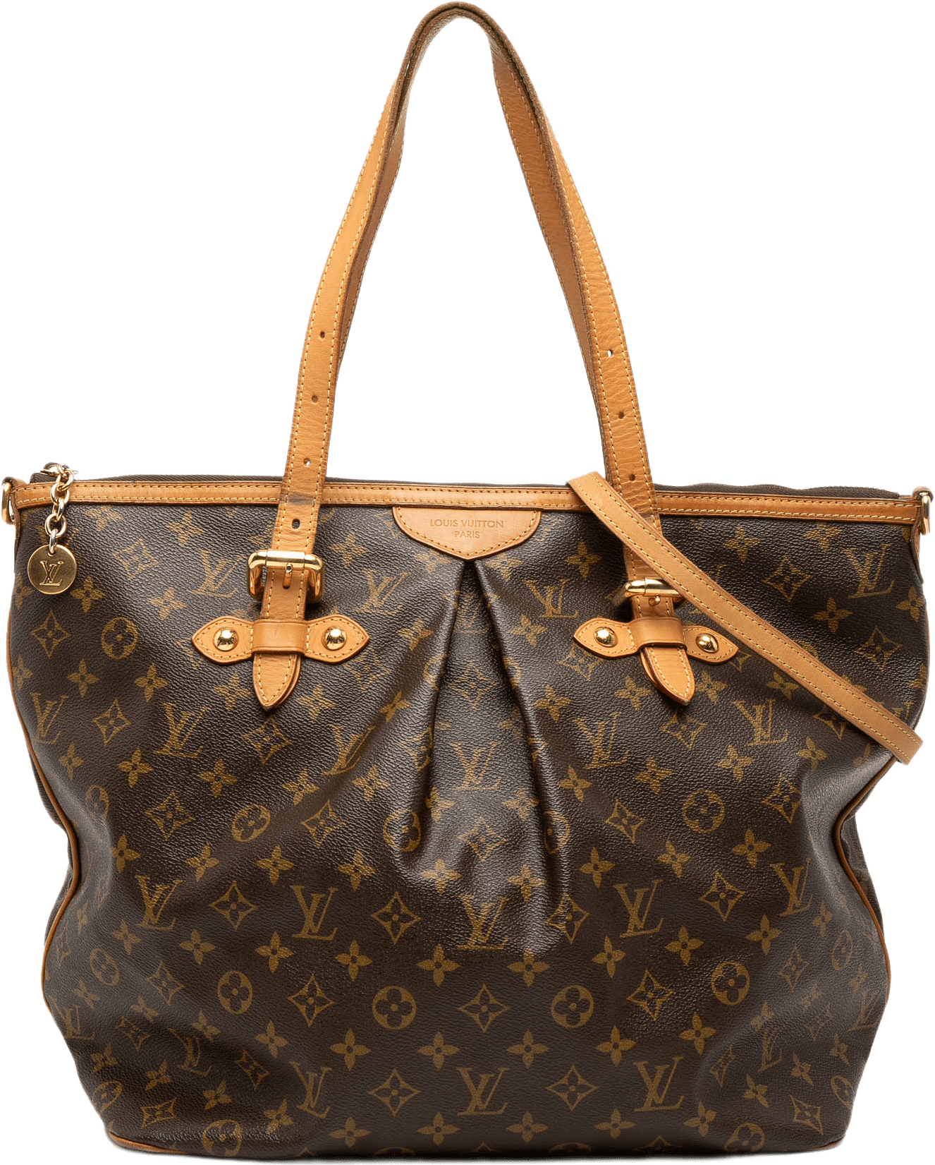Louis Vuitton Monogram Palermo Gm, från Luxclusif, i färgen brown.