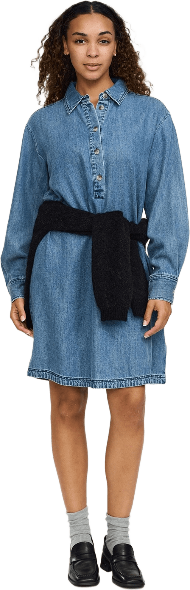 Srkeira Erin Dress - Dark Blue Denim, från Soft Rebels, i färgen dark blue denim.
