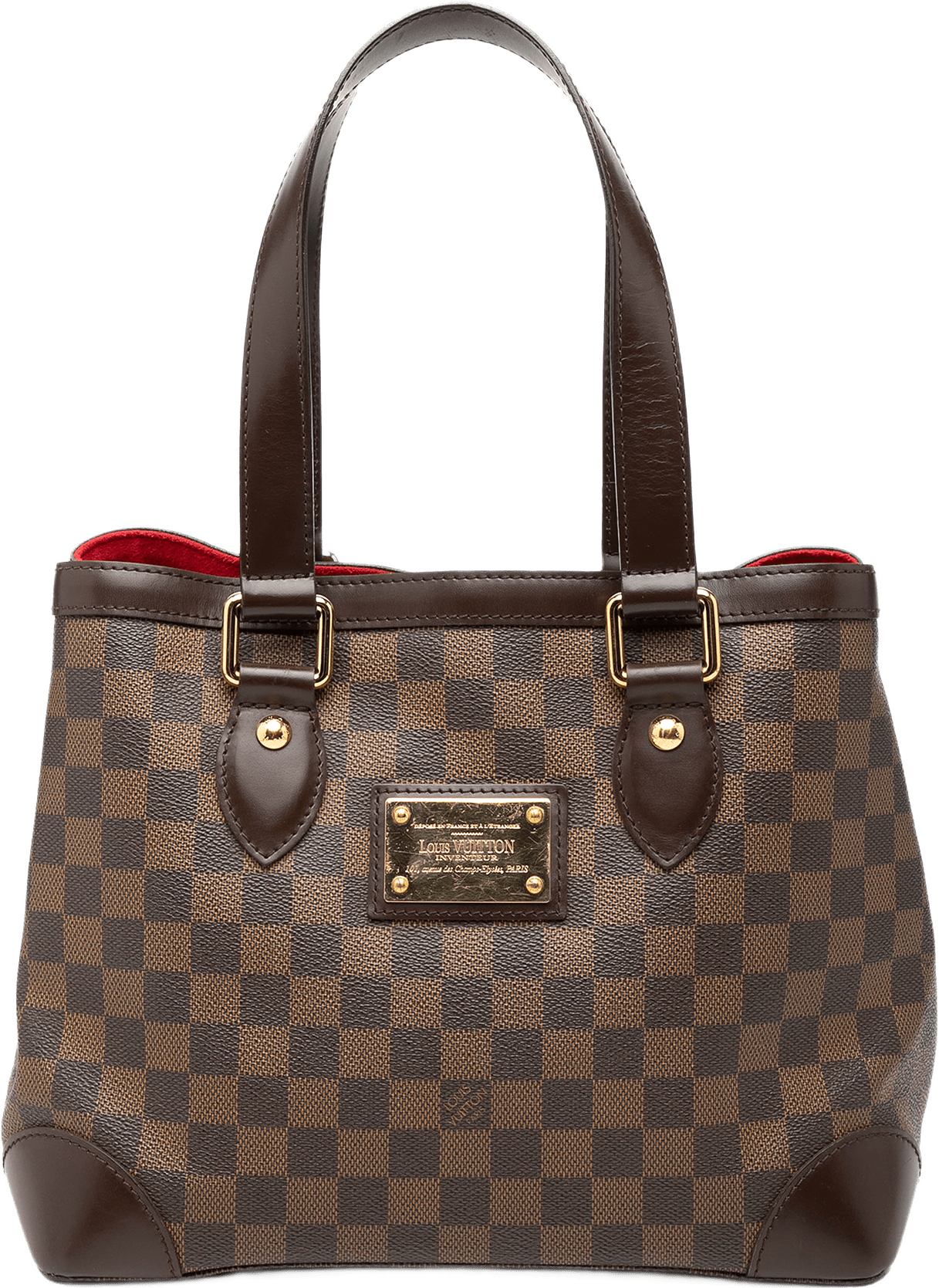 Louis Vuitton Damier Ebene Hampstead Pm, från Luxclusif, i färgen brown.