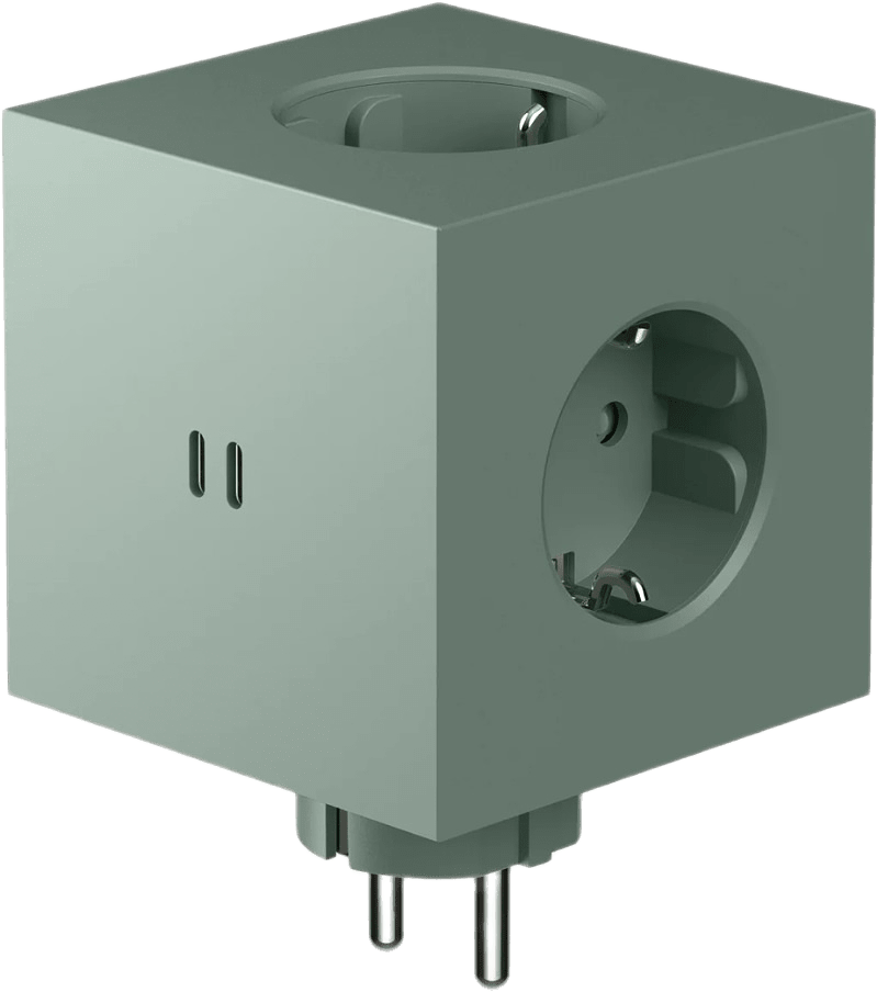 Förgreningsuttag Square 2 Usb-c, från Avolt, i färgen grön.