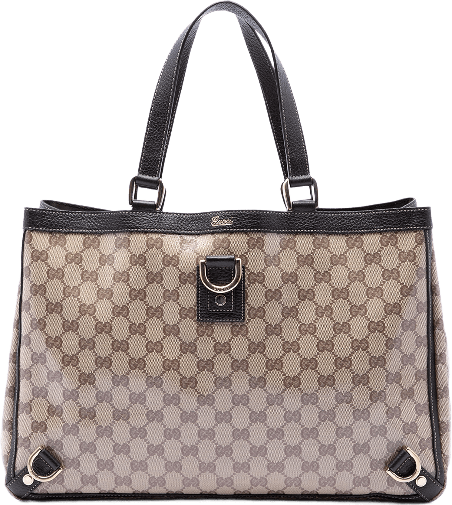 Gucci Gg Crystal Abbey D Ring Tote, från Luxclusif, i färgen beige.