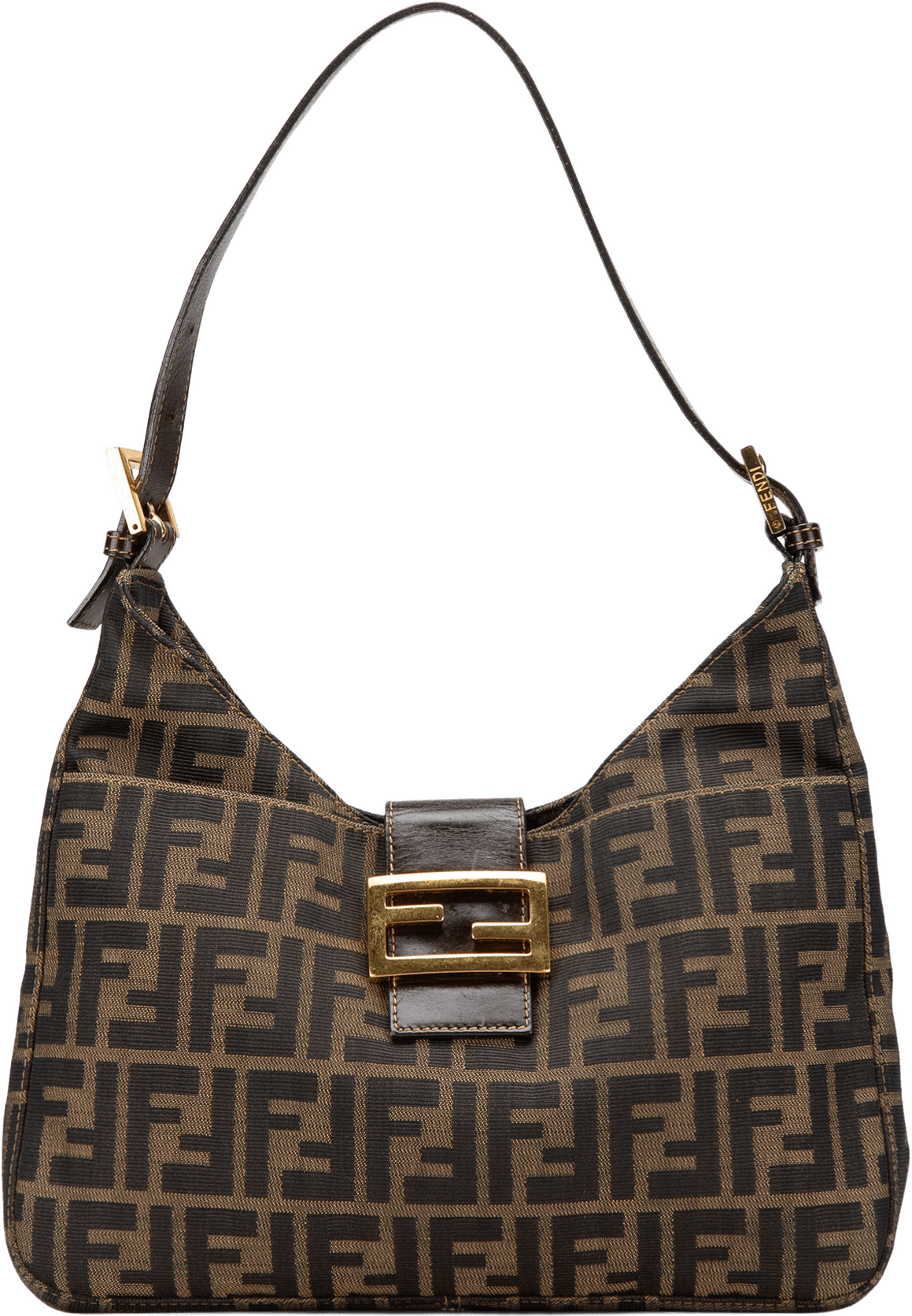 Fendi Zucca Canvas Shoulder Bag