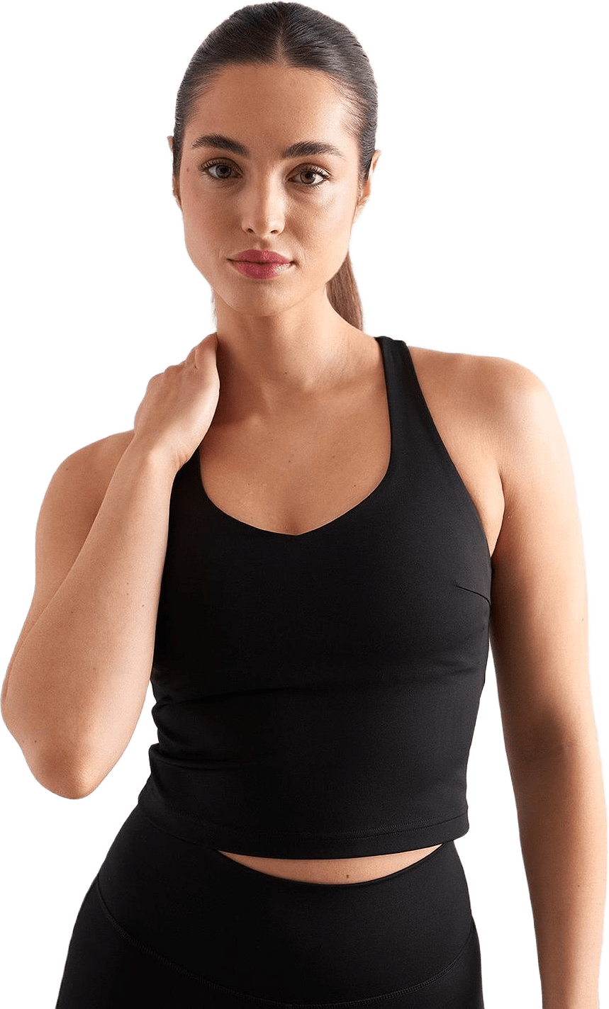 Black Sculpting Strappy Bralette, från aim'n, i färgen black.