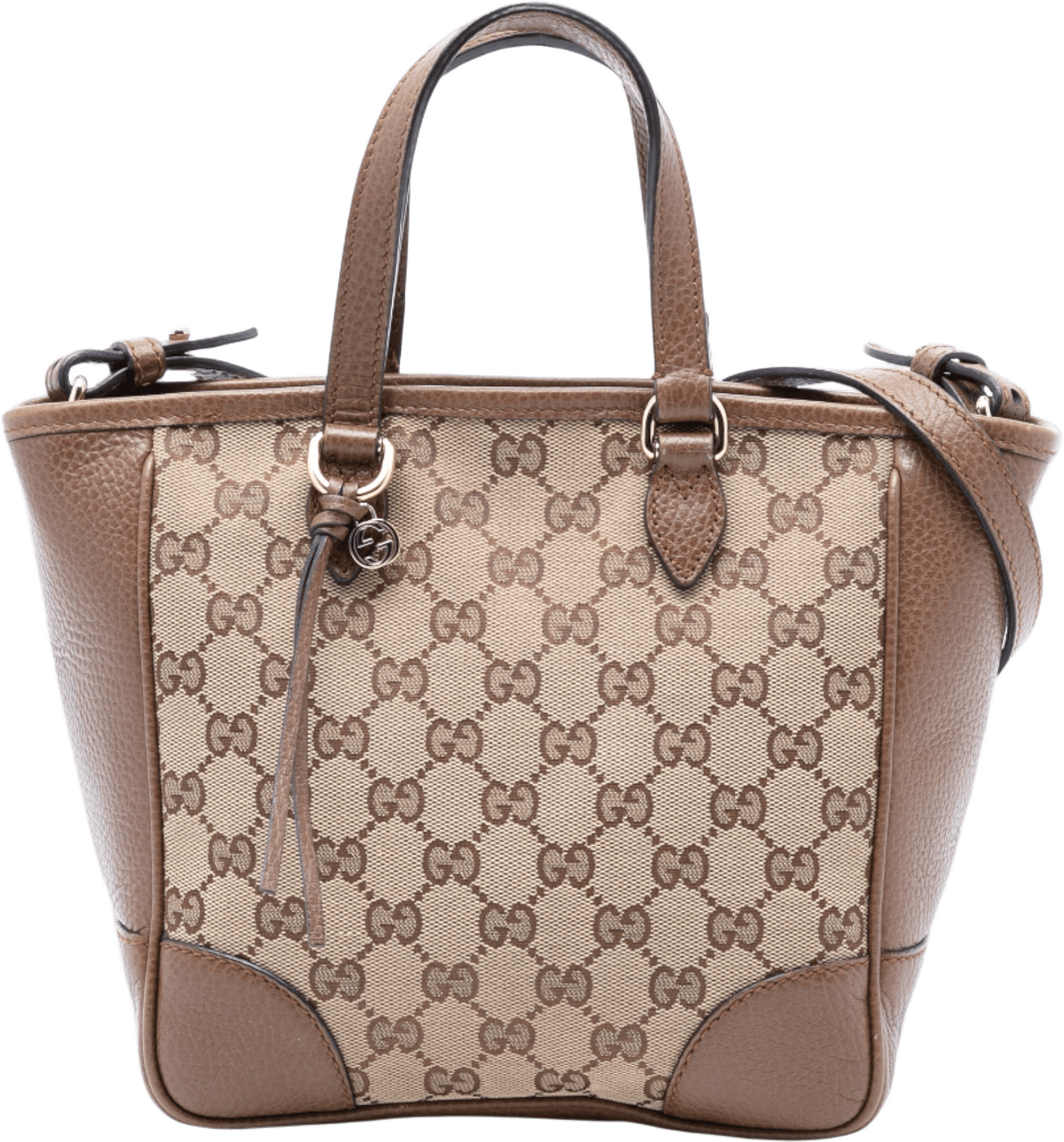 Gucci Small Gg Canvas Bree Satchel, från Luxclusif, i färgen beige.