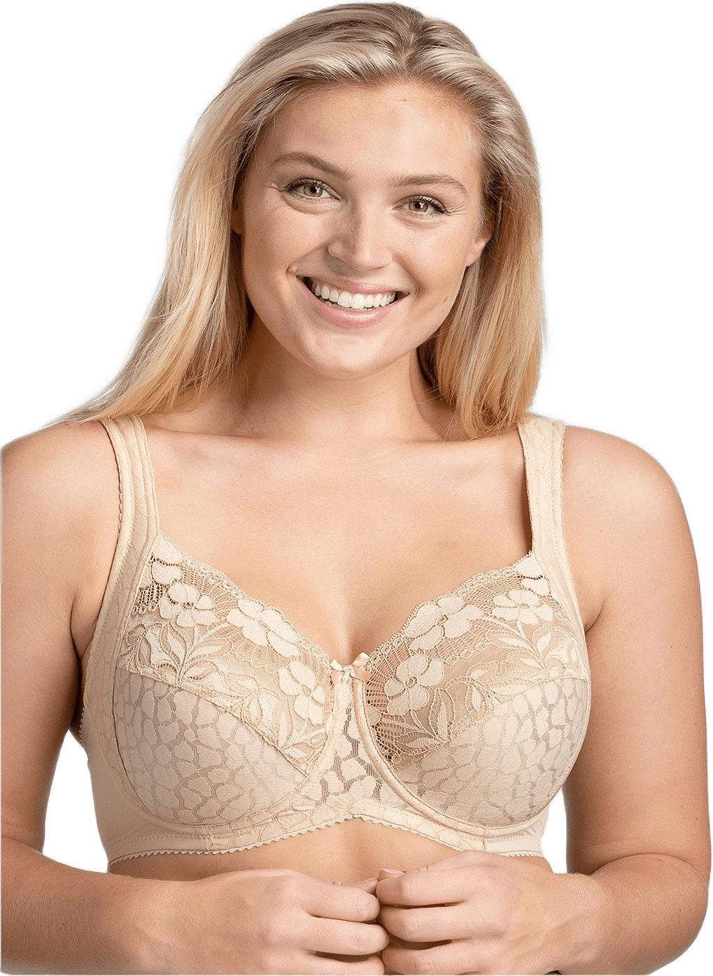 Jacquard & Lace Bh, från Miss Mary of Sweden, i färgen beige.