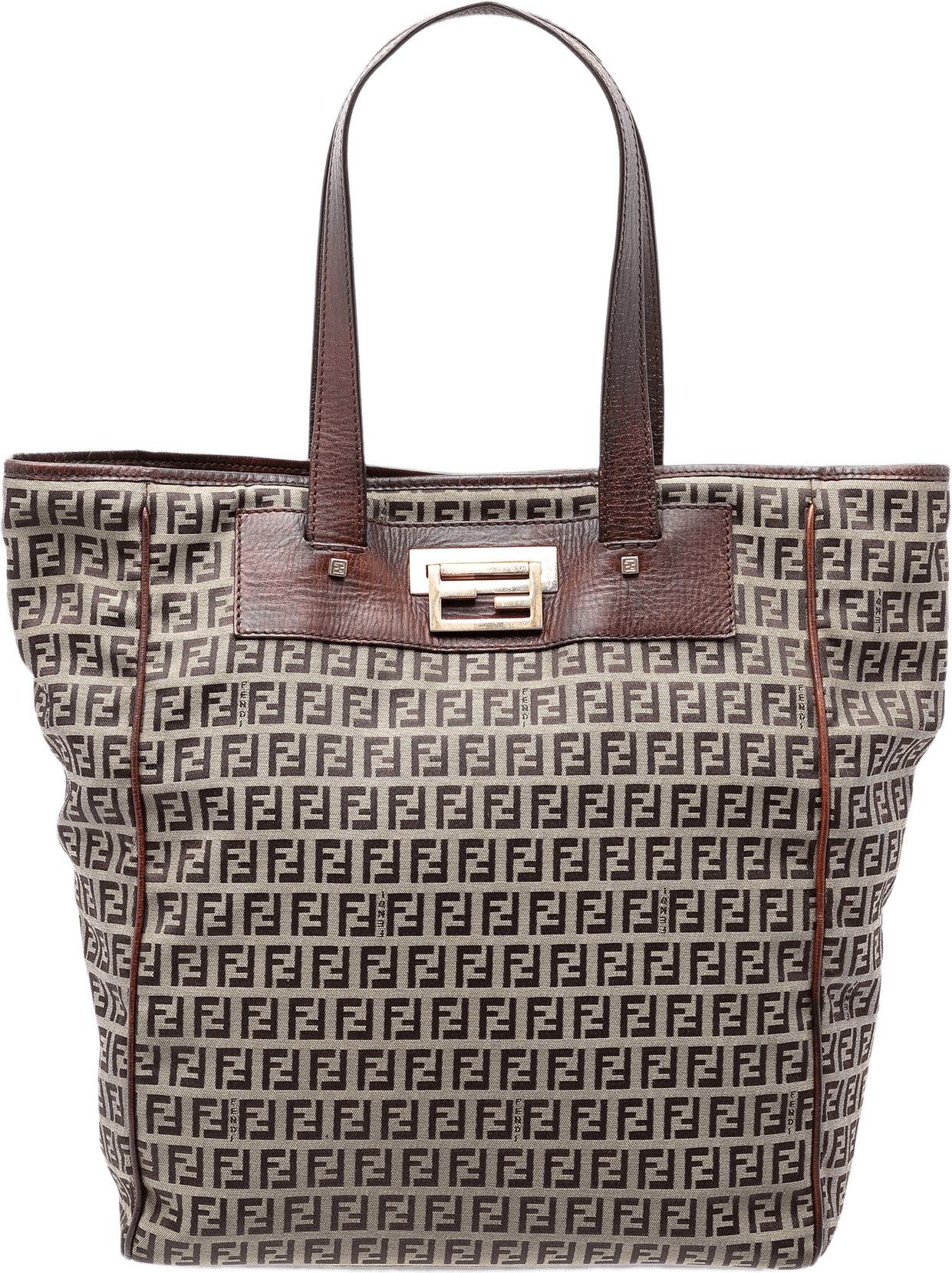 Fendi Zucchino Canvas Tote, från Luxclusif, i färgen beige.