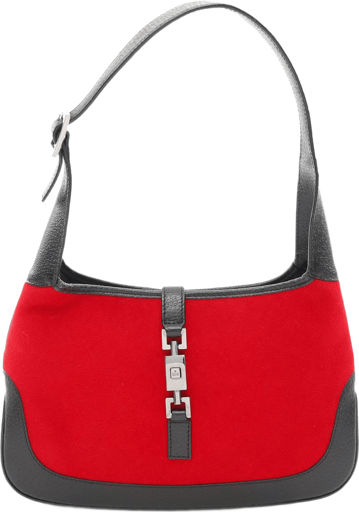 Gucci Wool Jackie Shoulder Bag, från Luxclusif, i färgen red.