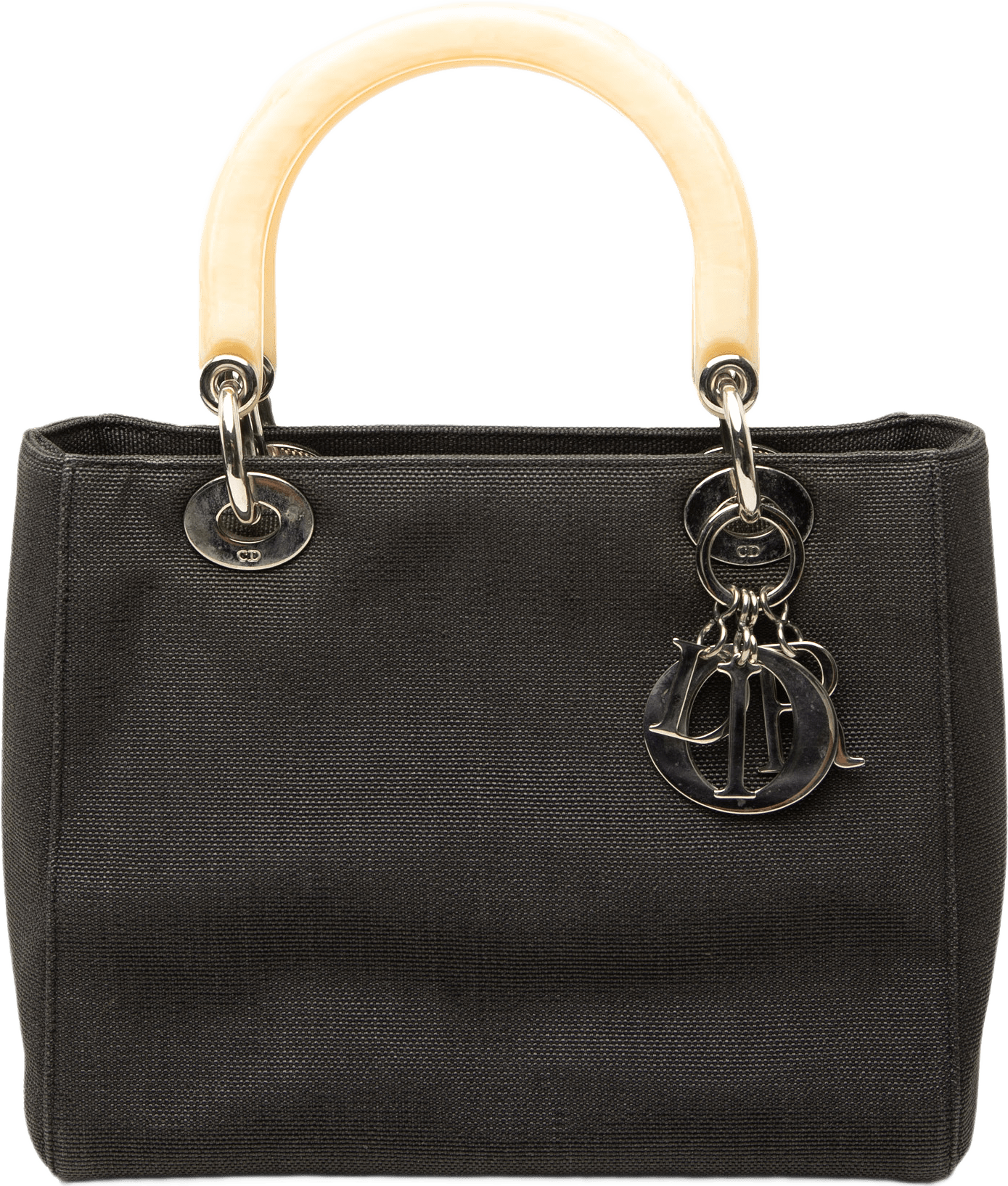 Dior Medium Canvas Lady Dior, från Luxclusif, i färgen svart.