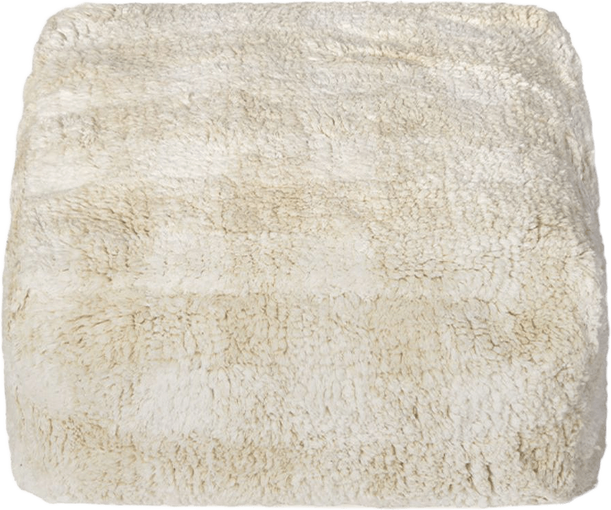 Puff Vichy, från LORENA CANALS, i färgen elfenben, naturlig.