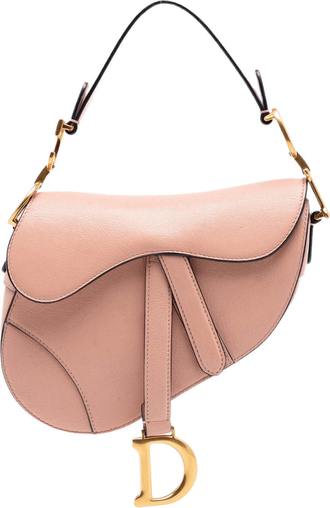 Dior Mini Goatskin Saddle Bag, från Luxclusif, i färgen salmon.