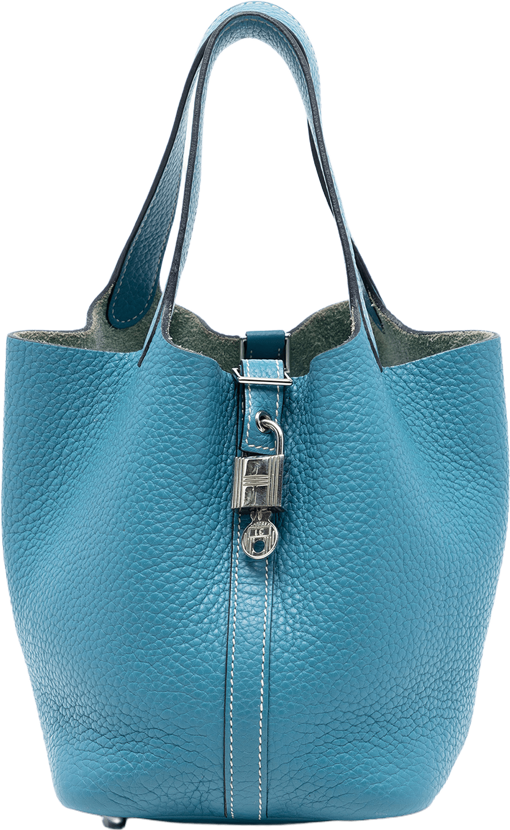 Hermès Clemence Picotin Lock 18, från Luxclusif, i färgen blue.