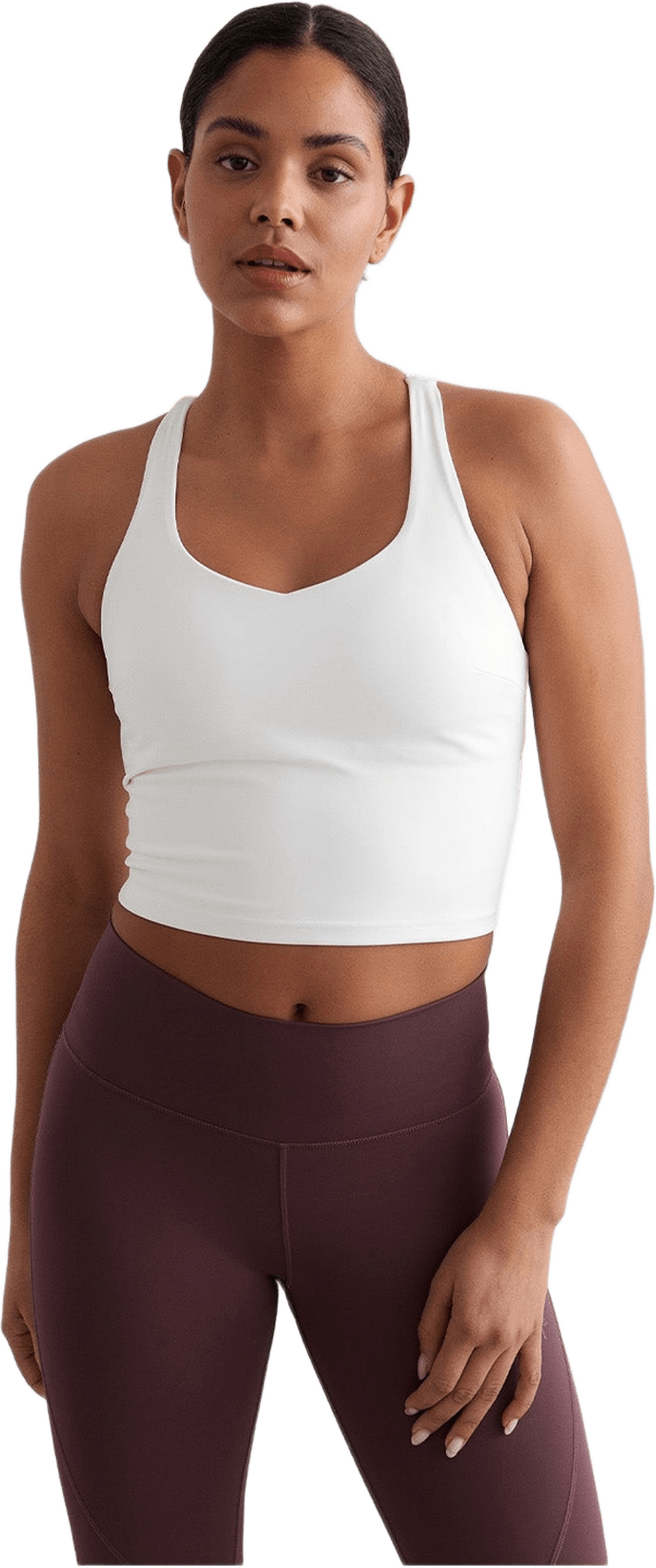 Sculpting Strappy Bralette, från aim'n, i färgen white.