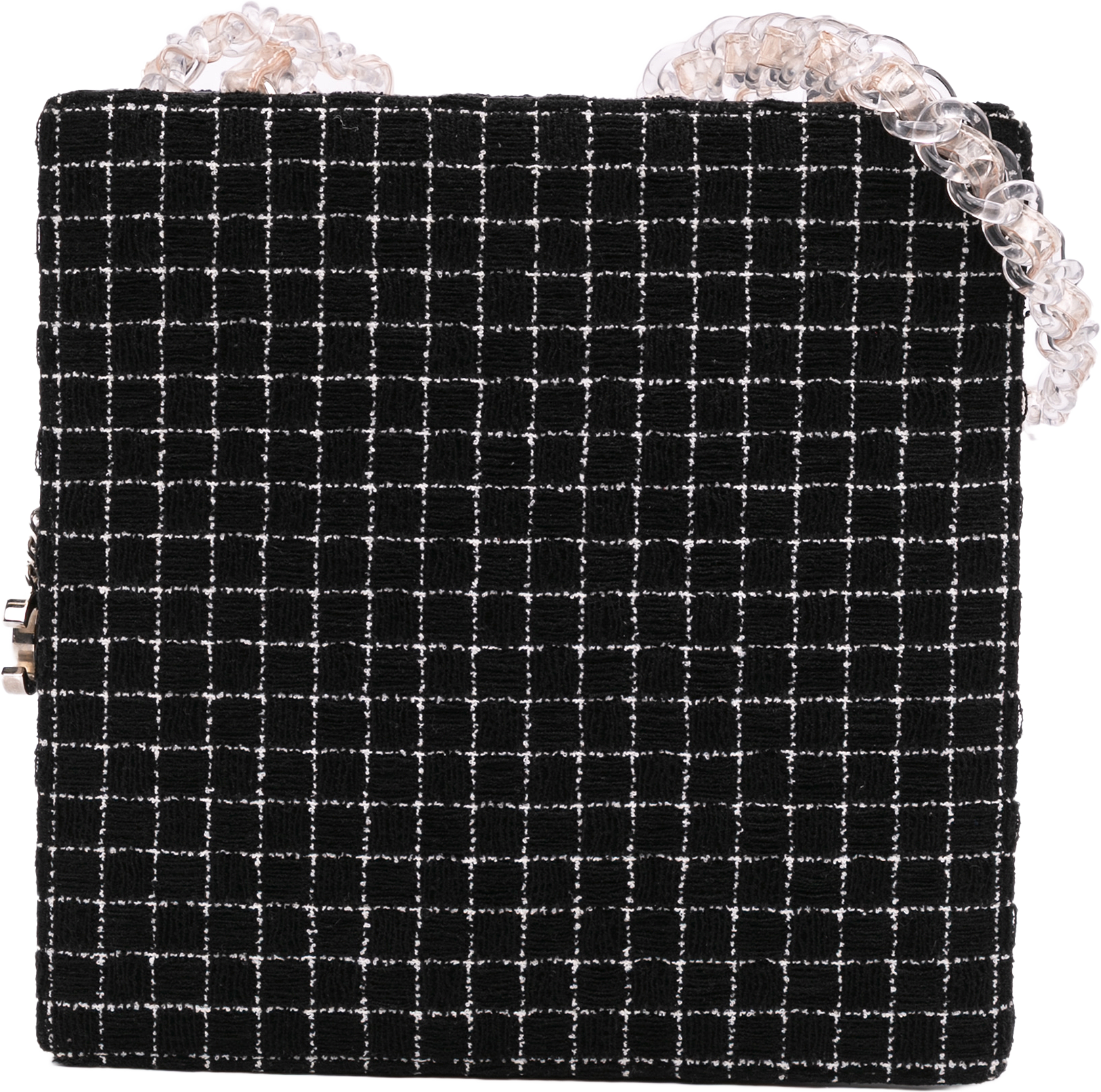 Chanel Tweed And Resin Shopping Bag, från Luxclusif, i färgen black.