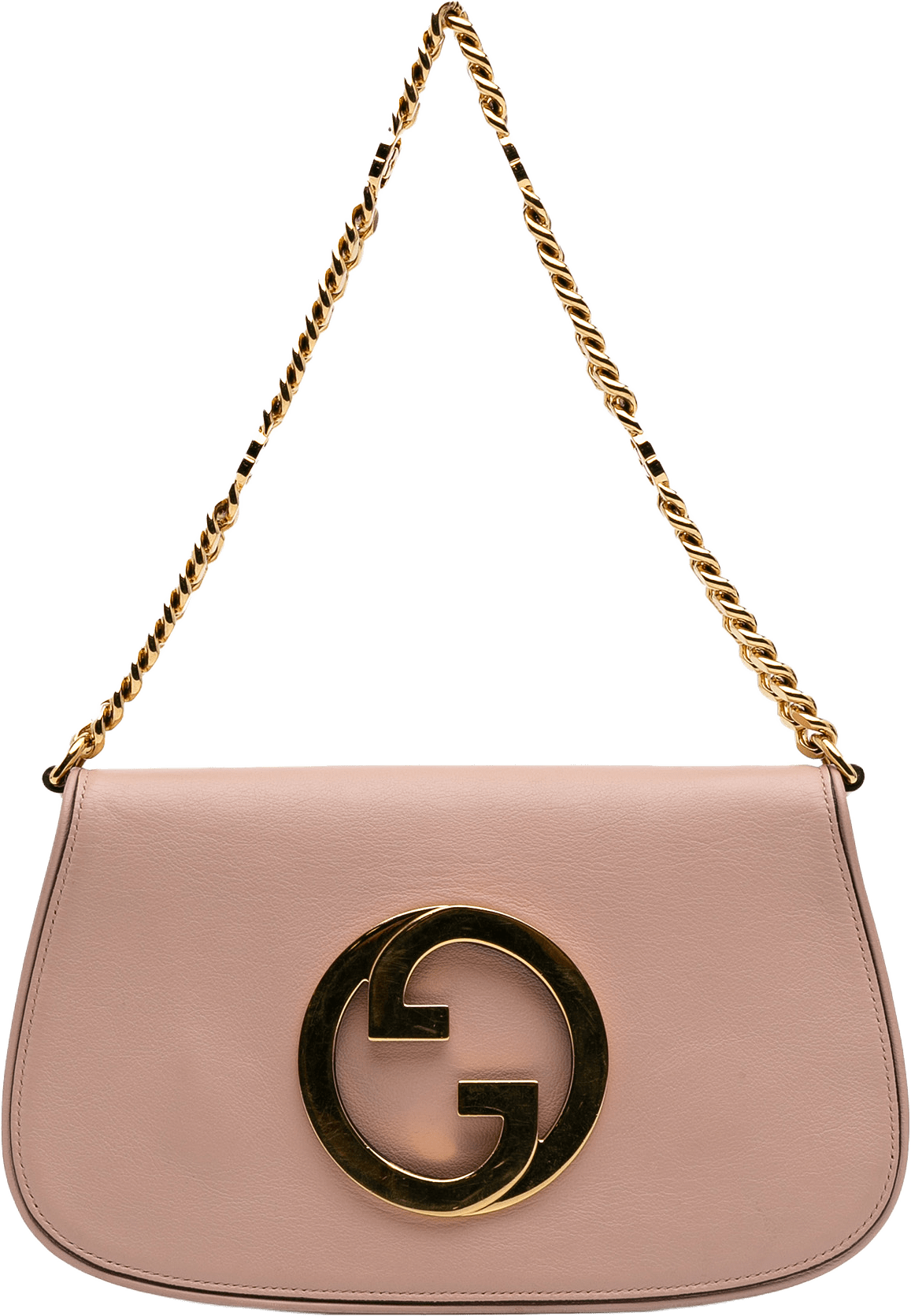 Gucci Calfskin Blondie Chain Satchel, från Luxclusif, i färgen light pink.